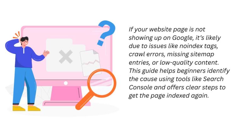 Why Your Web Page Is Not Appearing in Google and How to Fix